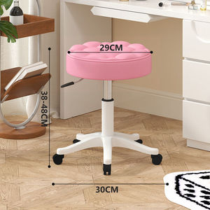 Chaise de salon de beauté à fond de teint spécialisé Poulie rotative Tabouret de coiffure à domicile Tabouret de maquillage Ascenseur en métal Dossier de salon de coiffure - Product Image 5