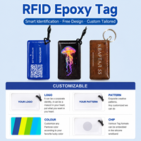 Llavero RFID programable de PVC epoxi, 13.56 MHz, impermeable, control de acceso NFC, llavero inteligente NFC