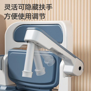 Adjustable Adult Toilet Chair <b>Portable</b> <b>Commode</b> Indoor Use For Elderly With Armrests And Backrest - Product Image 2