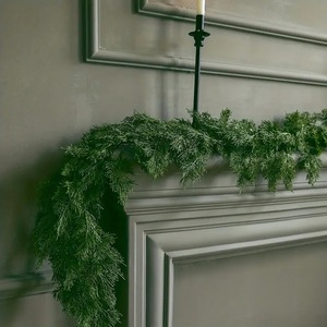 Guirnalda Artificial de Cedro y Ciprés, Enredadera de Cedro Falso para Decoración Navideña de Chimeneas, Caminos de Mesa y Escaleras del Hogar - Product Image 4
