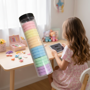 Fasce elastiche fatte a mano semplici eleganti per ragazze di tendenza di moda in pizzo acrilico peluche vendita all'ingrosso per bambini - Product Image 3