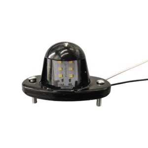 Pièces de système d'éclairage de camion de haute qualité, éclairage de <span class=keywords><strong>plaque</strong></span> d'<span class=keywords><strong>immatriculation</strong></span> <span class=keywords><strong>LED</strong></span> universel pour camion, 24V, boîtier métallique - Product Image 1