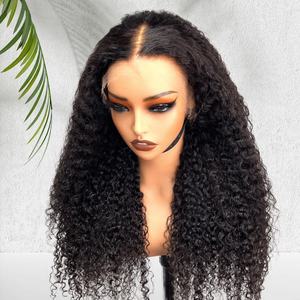 Parrucca frontale in pizzo trasparente 13x4 HD con le migliori <span class=keywords><strong>recensioni</strong></span>, folto e folto ricciolo birmano Pre-spennato parrucche con attaccatura dei capelli crude vietnamite - Product Image 1