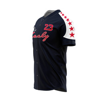 Maillot de baseball par sublimation personnalisé avec logo et numéro, chemise de baseball à boutons style hip-hop pour équipe