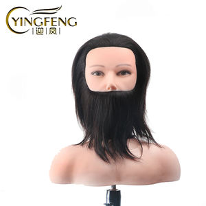 Équipements de Salon 100% cheveux humains hommes tête de Mannequin barbier formation coiffure tête de poupée - Product Image 4