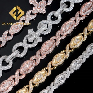 Nouveaux modèles de bracelets en moissanite, argent 925 plaqué or, testeur de diamant, bracelet pour homme en moissanite, vente flash - Product Image 2