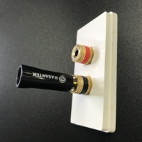 Prise banane Pogo Pin plaqué or ABS 24K 4mm-Connecteur haut-parleur audio pour câble haut-parleur Signal stable adapté HIFI/stéréo