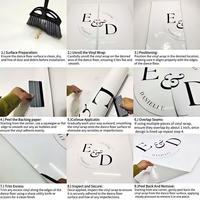 Autocollant décoratif en PVC pour piste de danse de mariage, personnalisable, amovible, avec colle, couleur personnalisée, taille personnalisée, décoration de fond de scène