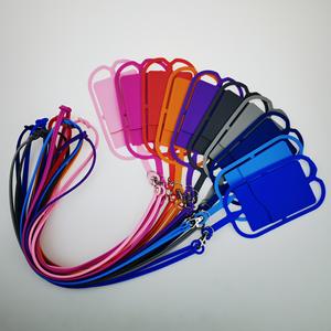 Pasokan langsung pabrik pemegang lencana kartu kredit ponsel silikon dengan tali leher untuk hadiah promosi & Bisnis - Product Image 6