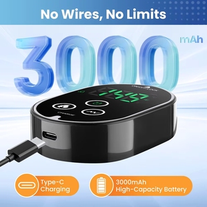 Fitease 1 Paire de Masseurs de Pieds et Chevilles Intelligents Rechargeables 3000mAh à Double Moteur, 3 Modes de Vibration Profonde, Contrôle de la Durée, Soulagement de la Douleur - Product Image 4