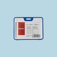 Porte-badge d'identification professionnel en plastique rigide coloré, simple face, pour personnel scolaire, sans cordon