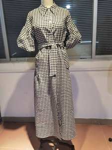 <strong>Women's</strong> Plaid Maxi Shirt Dress - Puff Sleeve Belted Button Down Casual Dress <strong>Womens</strong> <strong>Clothes</strong> <strong>Womens</strong> Dresses Sehe Fashion - Product Image 6