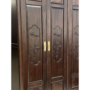 Dazhang Jiaju Chinese Classic Rosewood Four-Door <b>Wardrobe</b> Solid Wood <b>Large</b> Capacity Bedroom Storage Cabinet - Product Image 4