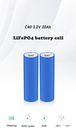Batterie lithium-ion 32140 40135 LiFePO4 EV C40 3.2V 20Ah, cellule cylindrique, stockage solaire, 4000 cycles, certifiée CE