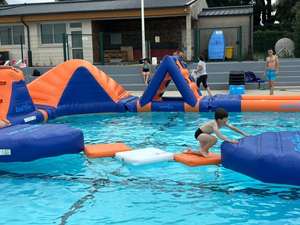 Circuito <span class=keywords><strong>de</strong></span> Obstáculos Acuáticos Inflables - Desafío <span class=keywords><strong>de</strong></span> Piedras Flotantes para Piscinas y Lagos - Product Image 3