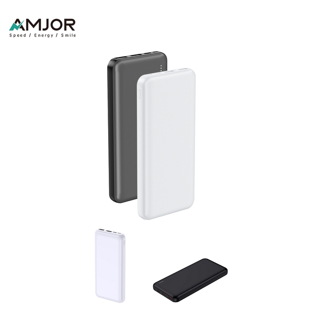 10000 MAh Ultra Slim Power Bank Travel Phone Power Banks Dual USB Fast Portable Charger High Capacity Battery Pack