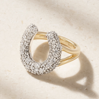Bague de pinky LOZRUNVE en argent sterling 925 plaqué or 18 carats et rhodium, double placage, avec zircone, plaqué or