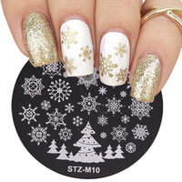 Plaques d'art d'ongle d'estampage de Noël Design de décoration Plaques d'art d'ongle d'estampage de vernis en métal inoxydable pour fournisseurs d'ongles