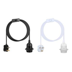 Rallonge de cordon d'alimentation à trois prises standard britannique E27 cordon d'alimentation de lustre - Product Image 5