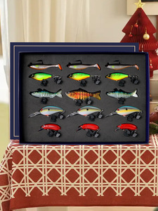 Conjunto de Iscas Luya Skimming Shark de 15 Peças em Caixa de Presente ABS, Isca Macia <span class=keywords><strong>Mino</strong></span> Chubby com Anzóis, Equipamento de Pesca para Feriados, Transfronteiriço - Product Image 5