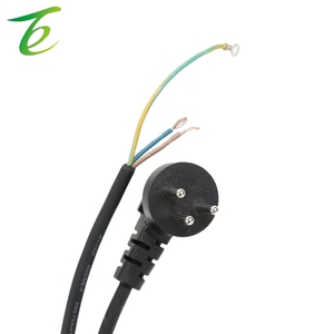 3코어 이스라엘 플러그 전원 코드 90도 엘보우 원형 플러그 전원 코드 3구 이스라엘 순수 구리 베어 테일 와이어 - Product Image 5