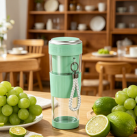 Licuadora Portátil de 500 ml con 6 Cuchillas y Función para Triturar Hielo, para Uso en Automóviles y Hoteles