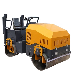 Rouleau compresseur vibrant à double tambour de 1,5 tonne, rouleau compresseur à faible entretien - Product Image 1
