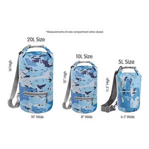Sac bandoulière étanche léger et personnalisé en PVC pour activités nautiques, voyage, sport et kayak – Vente en gros, tendance et portable - Product Image 1