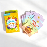 Juego de Tarjetas de Memoria Flash Personalizadas para Niños Pequeños, Paquete de Tarjetas con Imágenes Vibrantes, Incluye Letras Maestras, Papel Preescolar