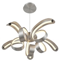 Nouveau Lustre LED Rectangulaire en Aluminium Brossé 2027, Suspension Moderne avec Commande Sans Fil 220V 110W, Lampe Suspendue pour Salon
