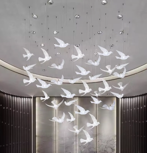 Grote Nordic Stijl Vogel Vorm Led Kroonluchter Moderne Hanglamp Voor Trap Hotel Luxe Woonkamer Gemakkelijk Opknoping - Product Image 2