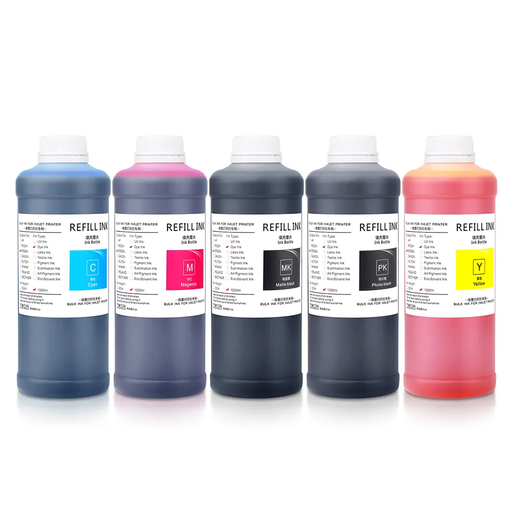 Supercolor 1000ML/Bottle Universal PFI 102 Dye Bulk Ink per Canon IPF 750 825 810 820 815 650 655 755 500 510 600 stampante