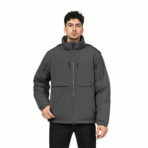 Veste d'extérieur <span class=keywords><strong>épais</strong></span>se pour homme en polyester, couleur unie, coupe-vent, imperméable, respirante, avec capuche amovible, doublure <span class=keywords><strong>polaire</strong></span>, chaude pour l'hiver 6 - Product Image 2