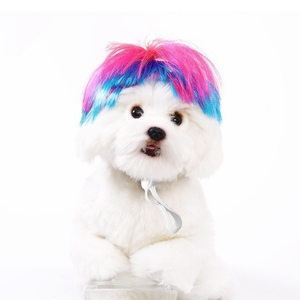 Pelucas de Navidad para Mascotas, Perros y Gatos, Estilo Bobo con Partidura Central Marrón, Accesorios Navideños para Mascotas, Ideales para Halloween y Navidad - Product Image 2