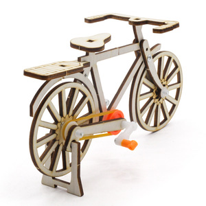 Kit de bricolaje de modelo de bicicleta de madera con transmisión por correa, juguete educativo científico para niños de 4 a 6 años - Product Image 3