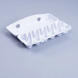 Hot Sell High Quality 12 Cells Egg Cartons Compostable Chicken Cardboard Holder Tray Degradable Pulp Egg Tray