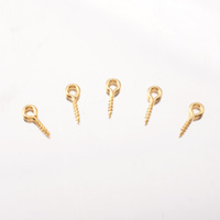 Vente en gros de mini anneaux cassés, broches à œillets filetés, fermoirs dorés, accessoires et composants en acier inoxydable pour la fabrication de bijoux DIY