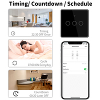 Interrupteur mural tactile intelligent SIXWGH pour Smart Life RF433 & WIFI, compatible Alexa, étanche IP44, 10A, pour la maison (norme UE)