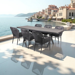 Moderne Luxus wasserdichte Outdoor Metallseil Stuhl Gewerbliche Gartenmöbel für Hotels Esszimmer Terrassen Patio Restaurant Verwendung - Product Image 2