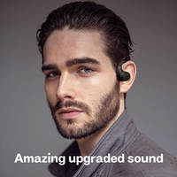 Casque de sport intra-auriculaire stéréo Bluetooth V5.3 avec microphone détachable et écouteur à conduction d'air