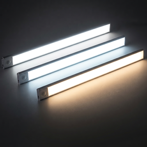 Luz LED Inteligente para Gabinete con Sensor, Material de Aluminio, Temperatura de Color y Brillo Ajustables, Carga Solar USB, 40cm, 4 vatios - Product Image 1