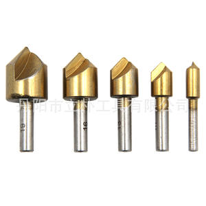 Jeu de fraises à chanfreiner en acier rapide 5 pièces métriques, revêtement TiCN, pour le travail du bois - Product Image 5