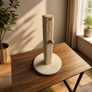 Árbol para Gatos FEDERAL Moderno, Compacto, Ecológico, con Rascador de Cuerda de Sisal Natural, Base de Madera, Mueble de Actividad para Mascotas, OEM - Product Image 4