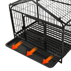 Nhiệm vụ nặng nề cường độ cao Cửa Đôi Chó kennel Crate ngoài trời lớn màu đen kim loại ráp con chó lồng - Product Image 5