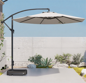 ชุดเฟอร์นิเจอร์คานรับแสงอาทิตย์แอลอีดีโต๊ะ<span class=keywords><strong>สวน</strong></span>สีชมพูสำหรับงานหนักร่มและฐาน - Product Image 3