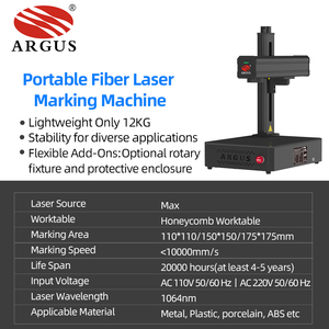 Machine à Gravure au Laser Fibre Portable <span class=keywords><strong>ARGUS</strong></span> 50W Sino Galvo BMP DST Nouveau Contrôle AI EZCAD Transmettant la Lumière Panneau Central de <span class=keywords><strong>Voiture</strong></span> - Product Image 3