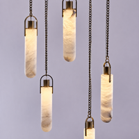 Lámpara Colgante de Mármol Italiano de Lujo, Moderna, de Diseño, para Sala de Estar, Villa, Iluminación de Techo