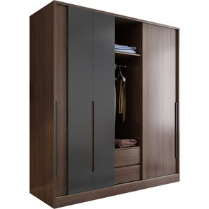 خزانة ملابس عصرية بتصميم إسكندنافي لغرفة النوم، بثلاثة أبواب جرارة، تجميع بسيط واقتصادي، خزانة منزلية كبيرة بأبواب منزلقة - Product Image 6