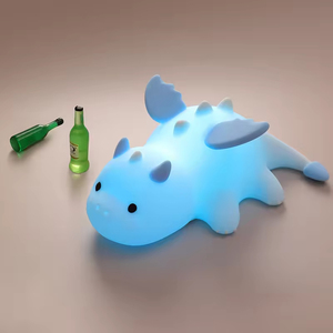 Современный многофункциональный сенсорный светодиодный ночник 5В «Новый маленький молочный дракон» с теплым белым светом и милыми силиконовыми крыльями для гостиной - Product Image 1