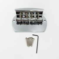 5-String PB Bass Bridge, Semi-circular Fringed Design with Metal Straight Tuning Pegs, Electric Bass String Pull Board